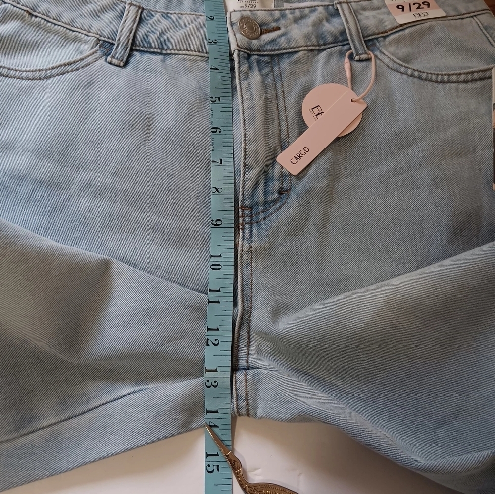 BB Jeans women's cargo pants,straight leg,Low rise,Ligh Blue,sz 9/29, Cotton. - Picture 10 of 17
